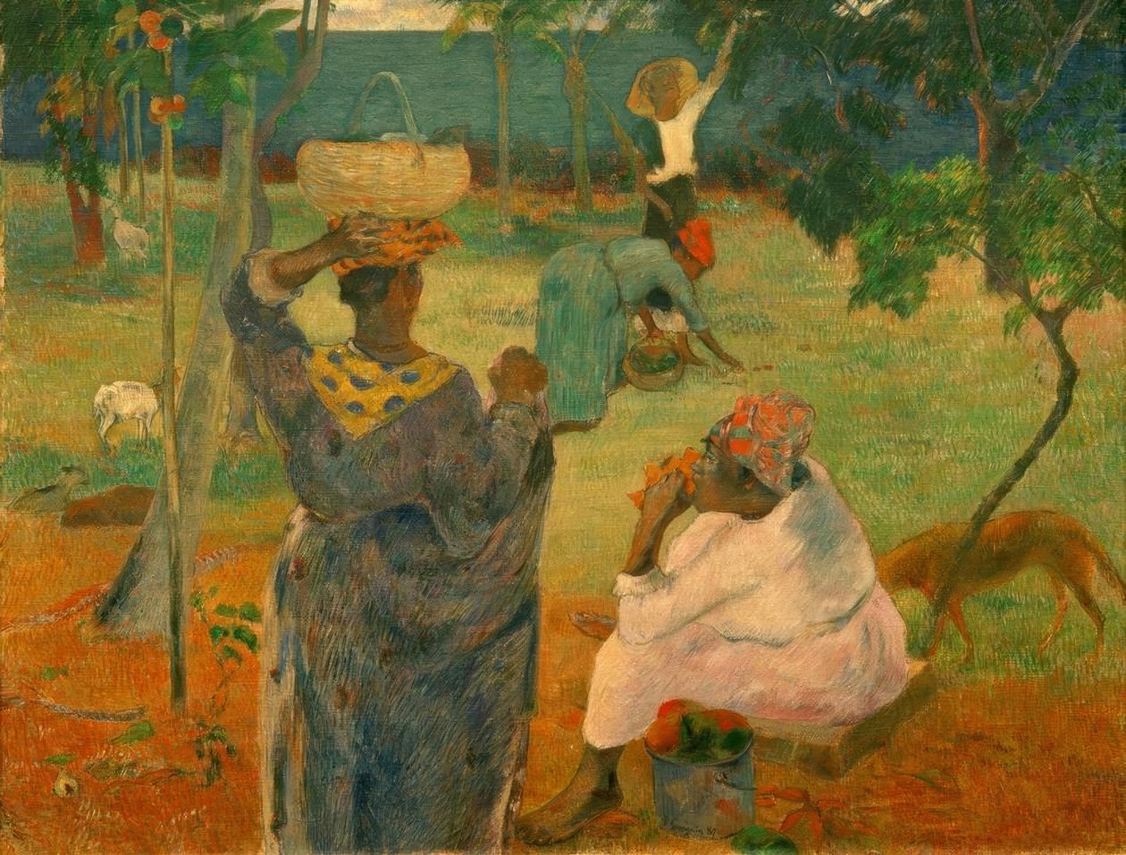 Frugtplukning (eller mangoen) af Paul Gauguin