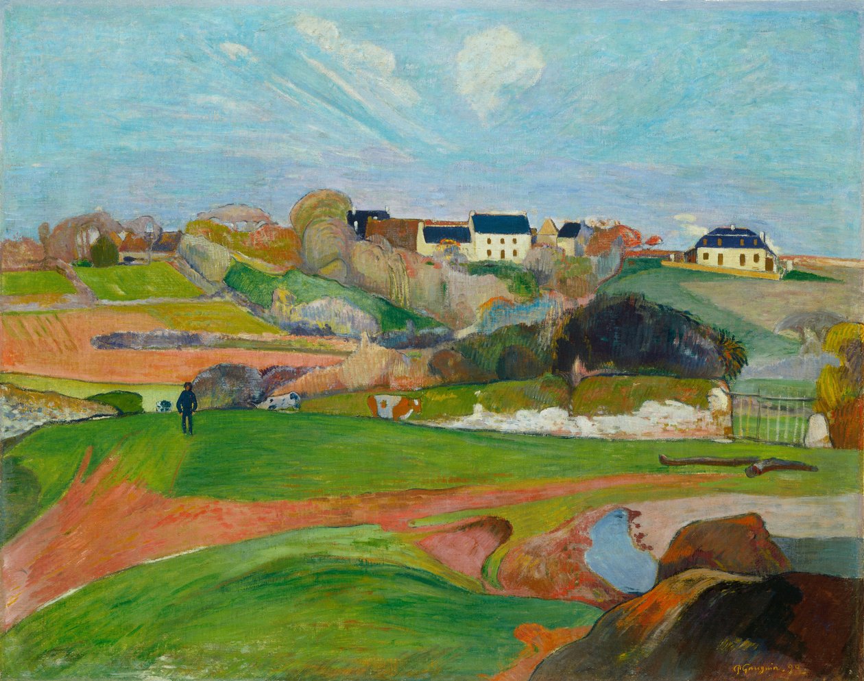 Landskab ved Le Pouldu af Paul Gauguin