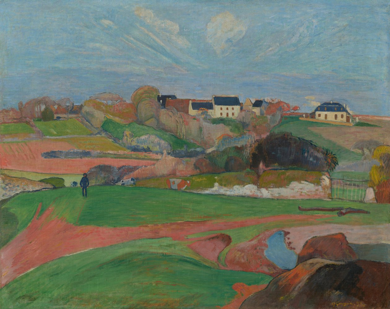 Landskab ved Le Pouldu af Paul Gauguin