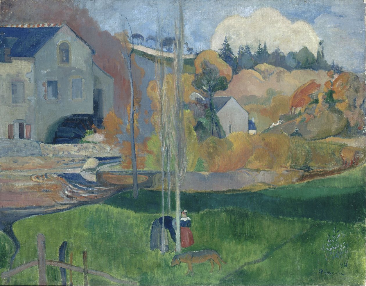 Landskab i Bretagne. David-møllen af Paul Gauguin