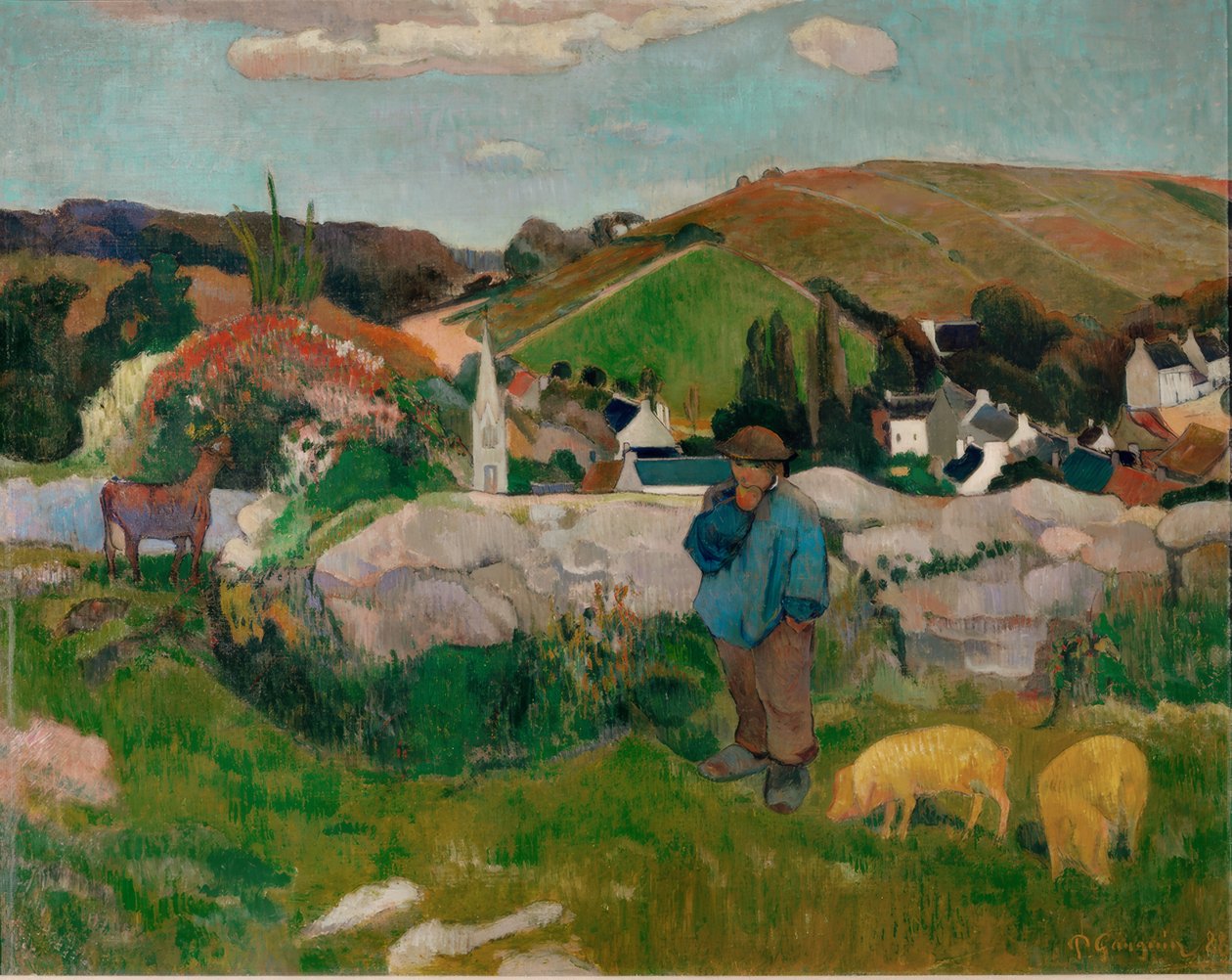 Landskabet i Bretagne af Paul Gauguin