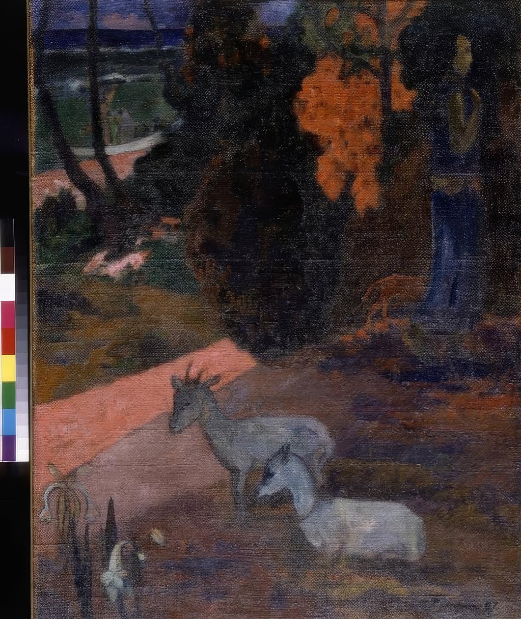 Landskab med to geder af Paul Gauguin