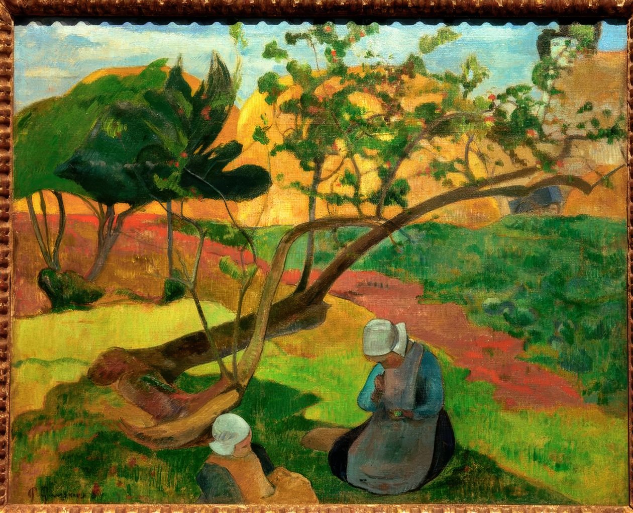 Landskab med to bretonske kvinder af Paul Gauguin