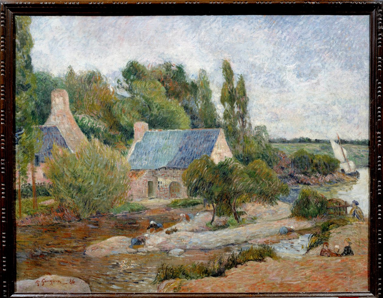 Les lavandieres à Pont Aven (Pont-Aven) Maleri af Paul Gauguin (1848-1903) 1886 Søn. 0,71 x 0,90 m Paris, musee d