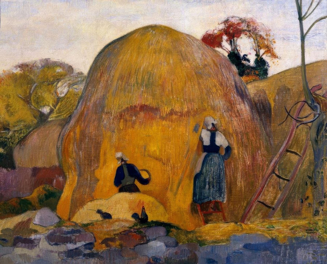 De gule møllesten eller den blonde høst af Paul Gauguin