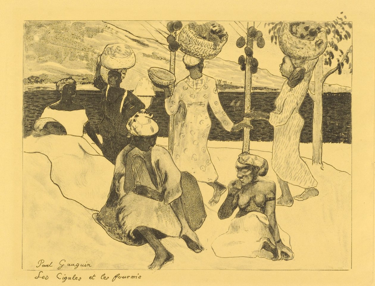 Græshopper og myrer - Souvenir fra Martinique af Paul Gauguin