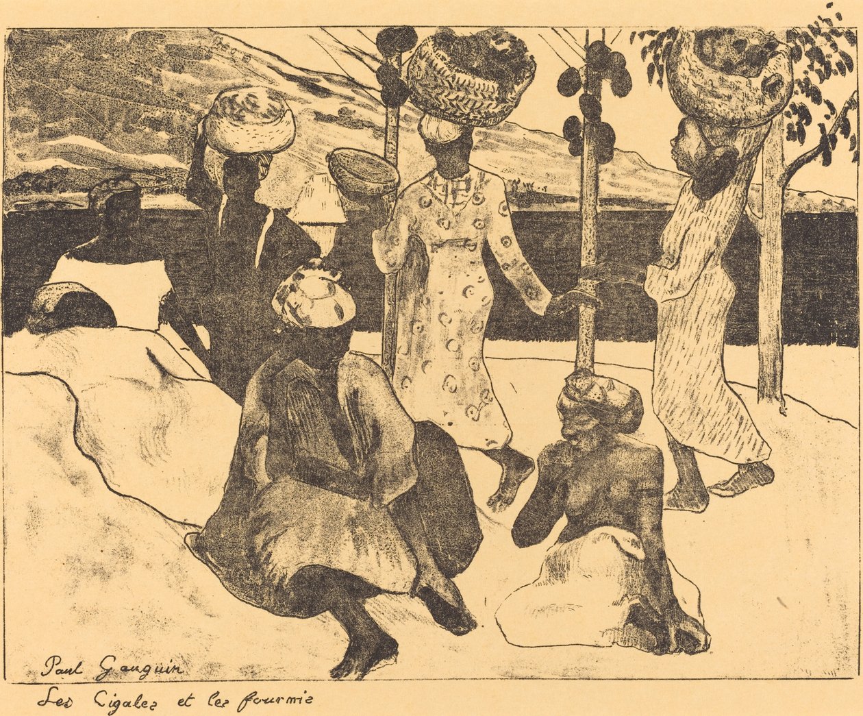 Græshopper og myrer: Et minde om Martinique af Paul Gauguin