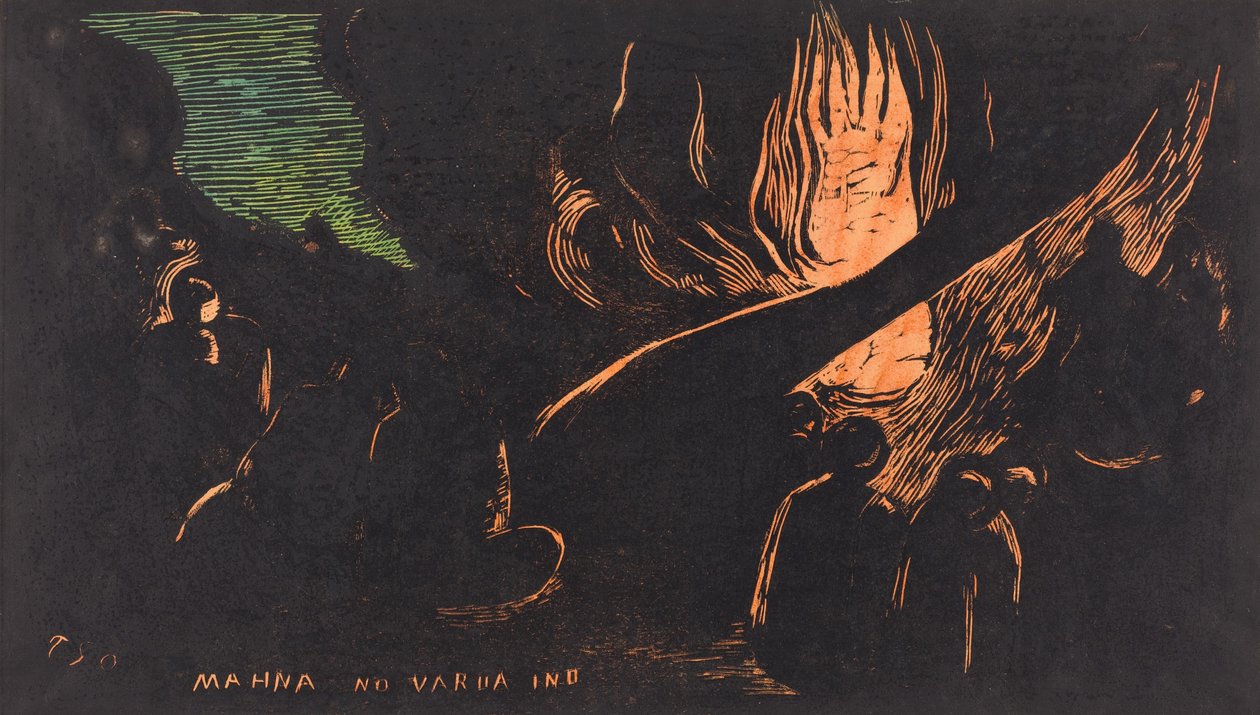 Mahna no Varua Ino Djævelen taler, 18941895. af Paul Gauguin