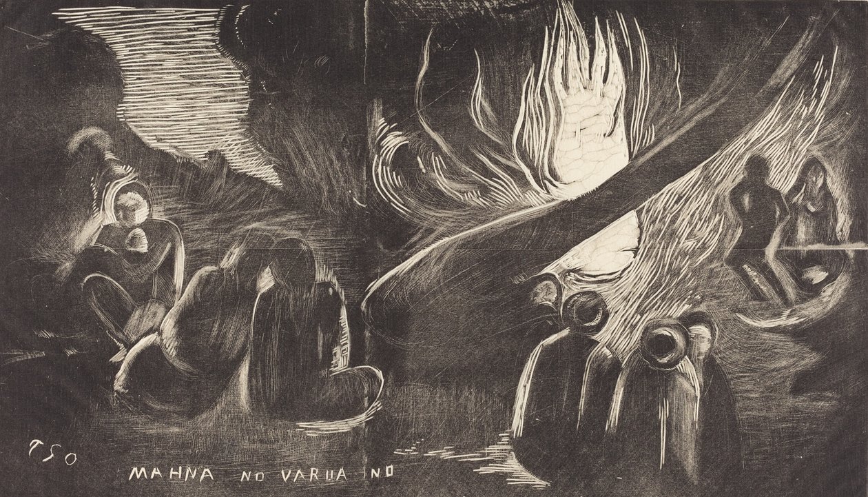Mahna no Varua Ino Djævelen taler, 18941895. af Paul Gauguin