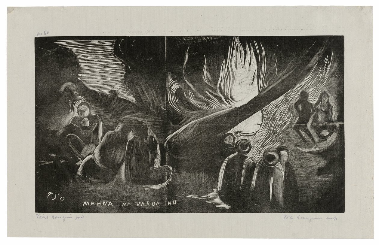 Mahna no varua ino (Djævelen taler), fra Noa Noa Suite af Paul Gauguin
