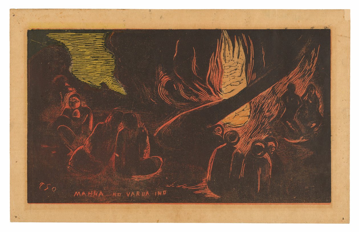 Mahna no varua ino (Djævelen taler), fra Noa Noa Suite af Paul Gauguin