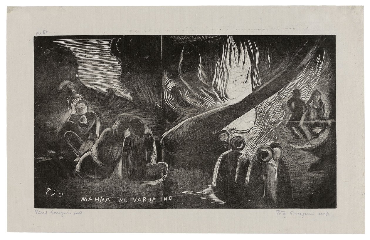 Mahna no varua ino (Djævelen taler), fra Noa Noa-suiten af Paul Gauguin