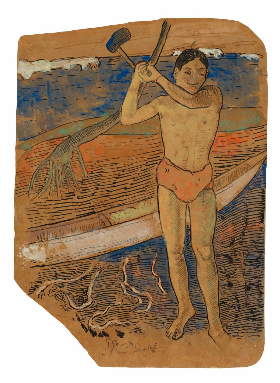 Mand med en økse af Paul Gauguin