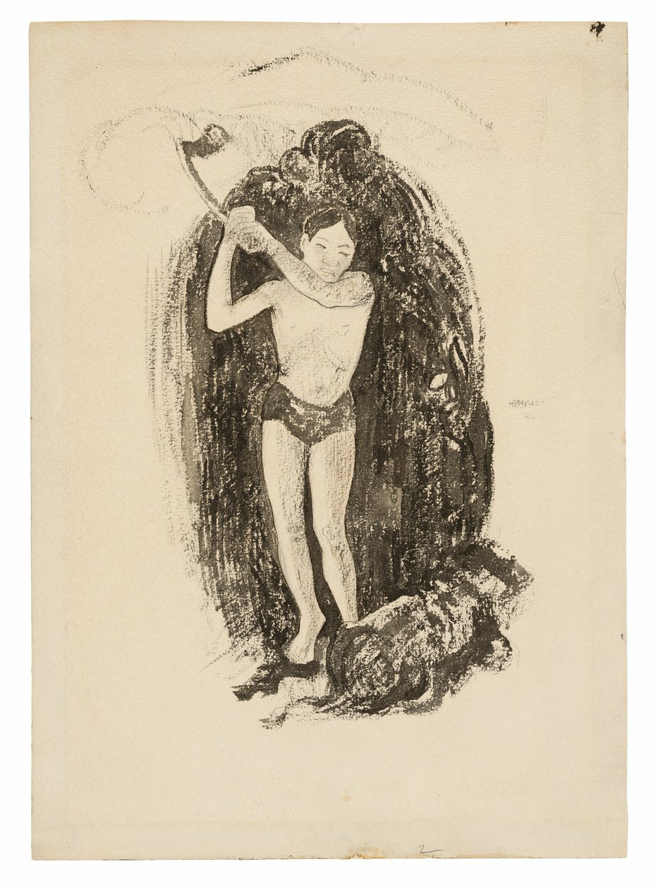 Mand med en økse af Paul Gauguin