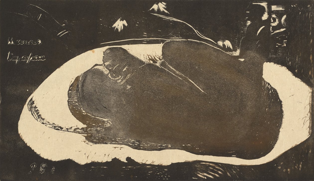 Manao Tupapau Hun er hjemsøgt af en ånd, 1893-1894. af Paul Gauguin