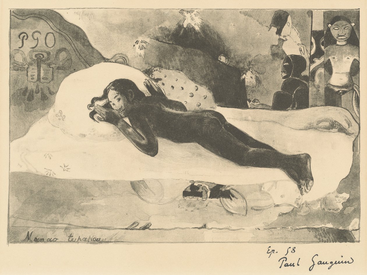 Manao Tupapau Hun er hjemsøgt af en ånd, 1894. af Paul Gauguin