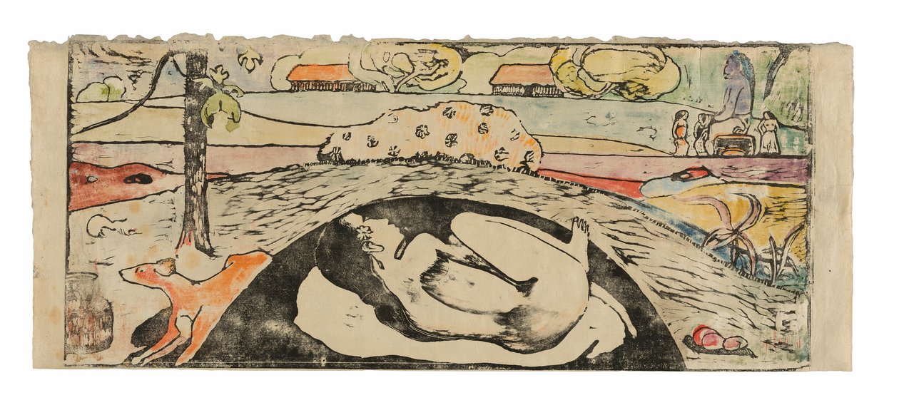 Manao tupapau (Hun tænker på spøgelsen eller spøgelsen tænker på hende) af Paul Gauguin