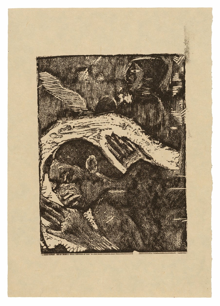 Manao tupapau (Hun tænker på spøgelsen eller spøgelsen tænker på hende) af Paul Gauguin