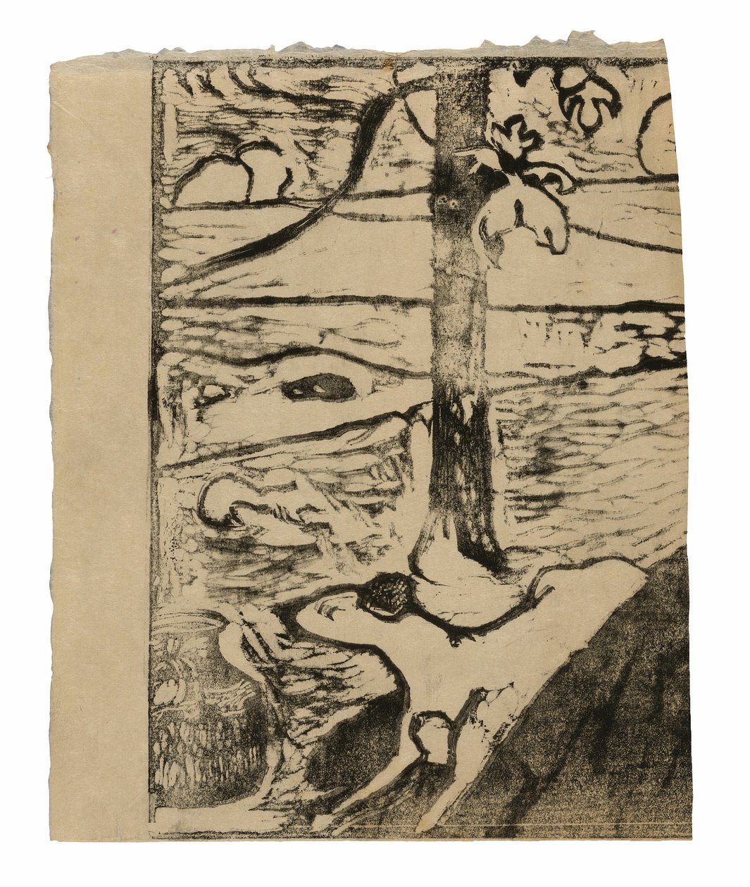 Manao tupapau (Hun tænker på spøgelsen eller spøgelsen tænker på hende) af Paul Gauguin