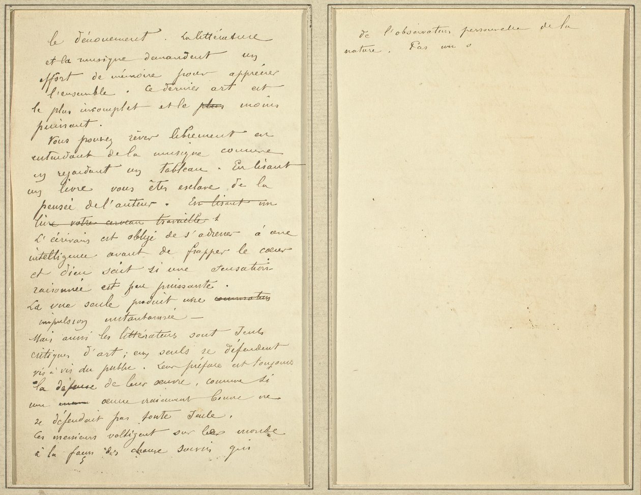 Manuskriptsider [verso] af Paul Gauguin