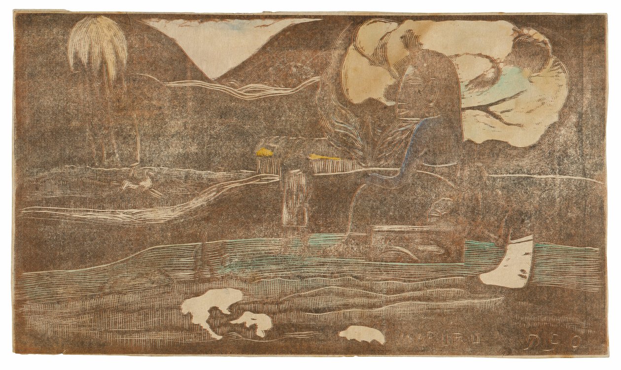 Maruru (taknemmelighedsgaver), fra Noa Noa-suiten af Paul Gauguin