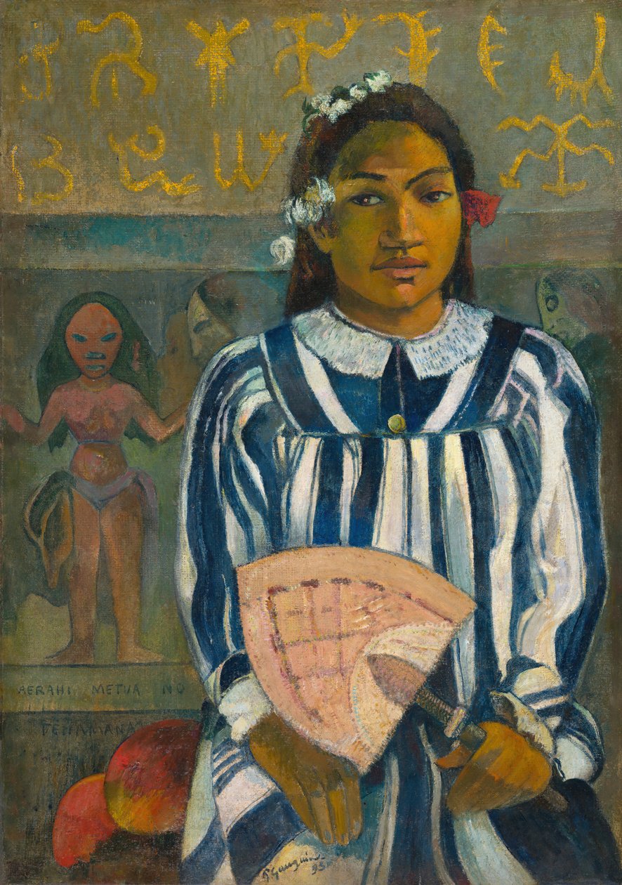 Tehamana har mange forældre eller forfædrene til Tehamana, 1893. af Paul Gauguin