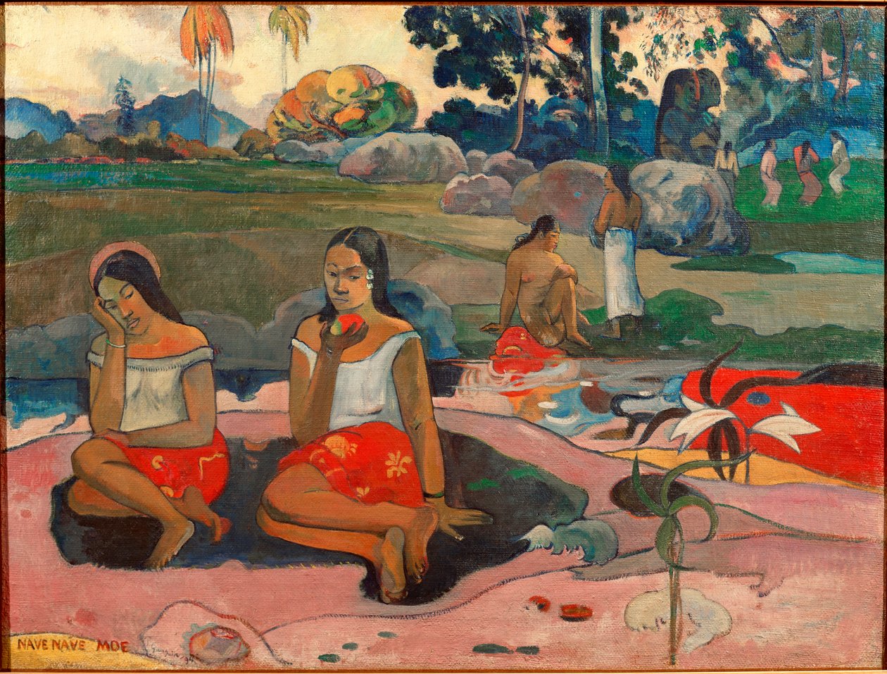 Nave nave moe (De søde drømme) Maleri af Paul Gauguin (1848-1903) 1894 Søn. 73x98 cm Sankt Petersborg, Eremitagemuseet af Paul Gauguin