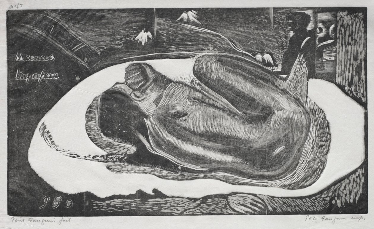 Noa Noa: Manao Yupapau Watched by the Spirts of the Dead, 1893-94. af Paul Gauguin