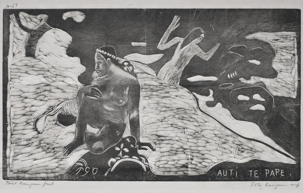 Noa Noa: Kvinder ved floden Auti Te Pape, 1893-94. af Paul Gauguin