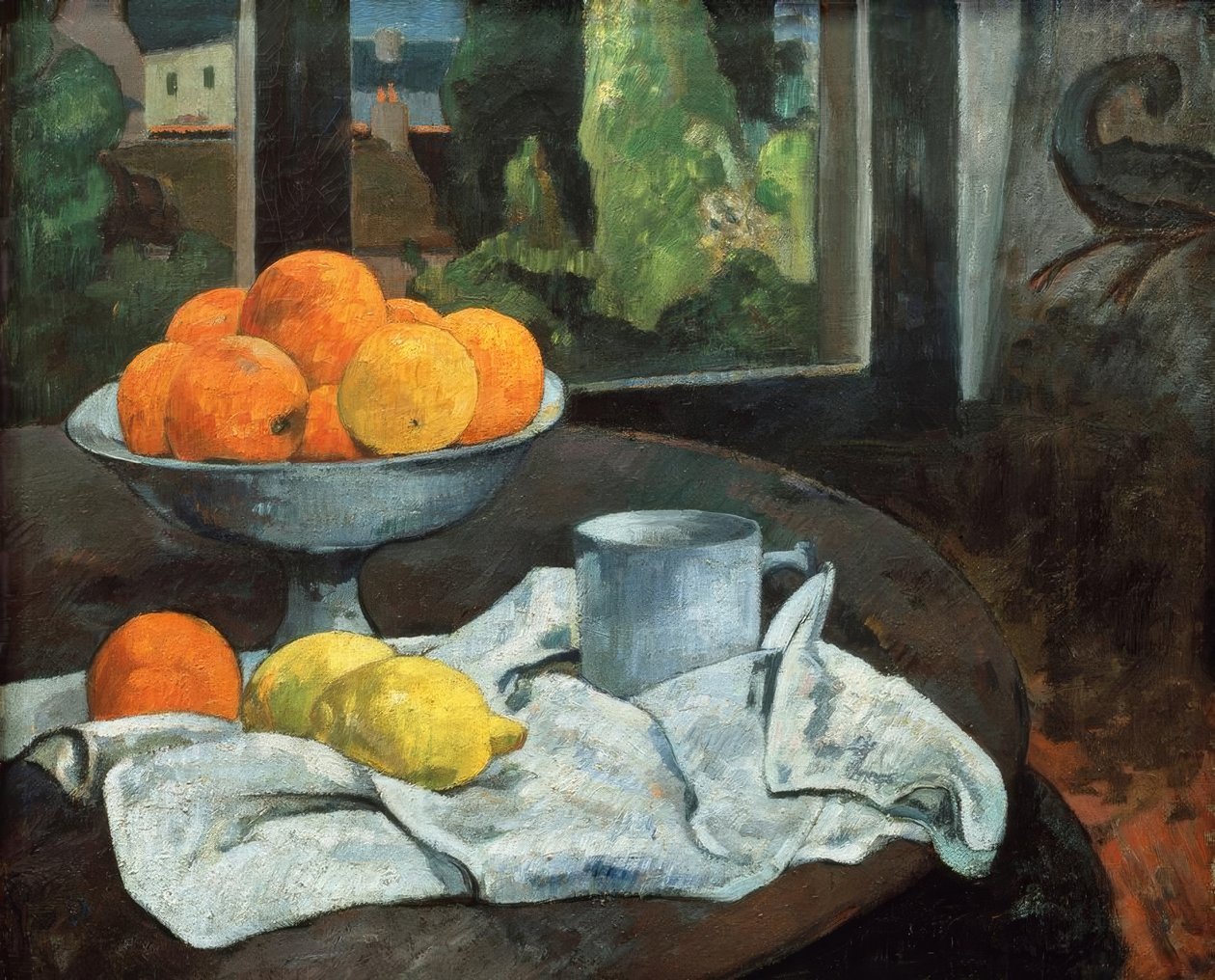 Appelsiner og citroner med udsigt over Pont-Aven af Paul Gauguin