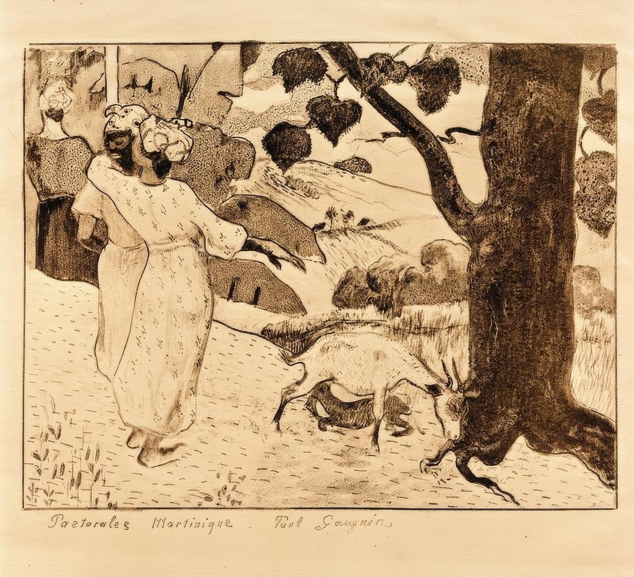 Pastoraler Martinique af Paul Gauguin