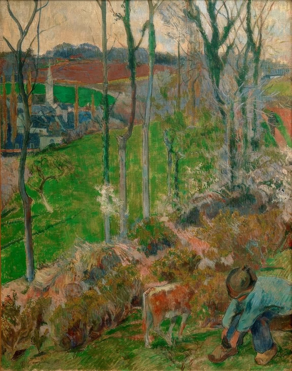 Landskab i Pont-Aven, Bretagne af Paul Gauguin