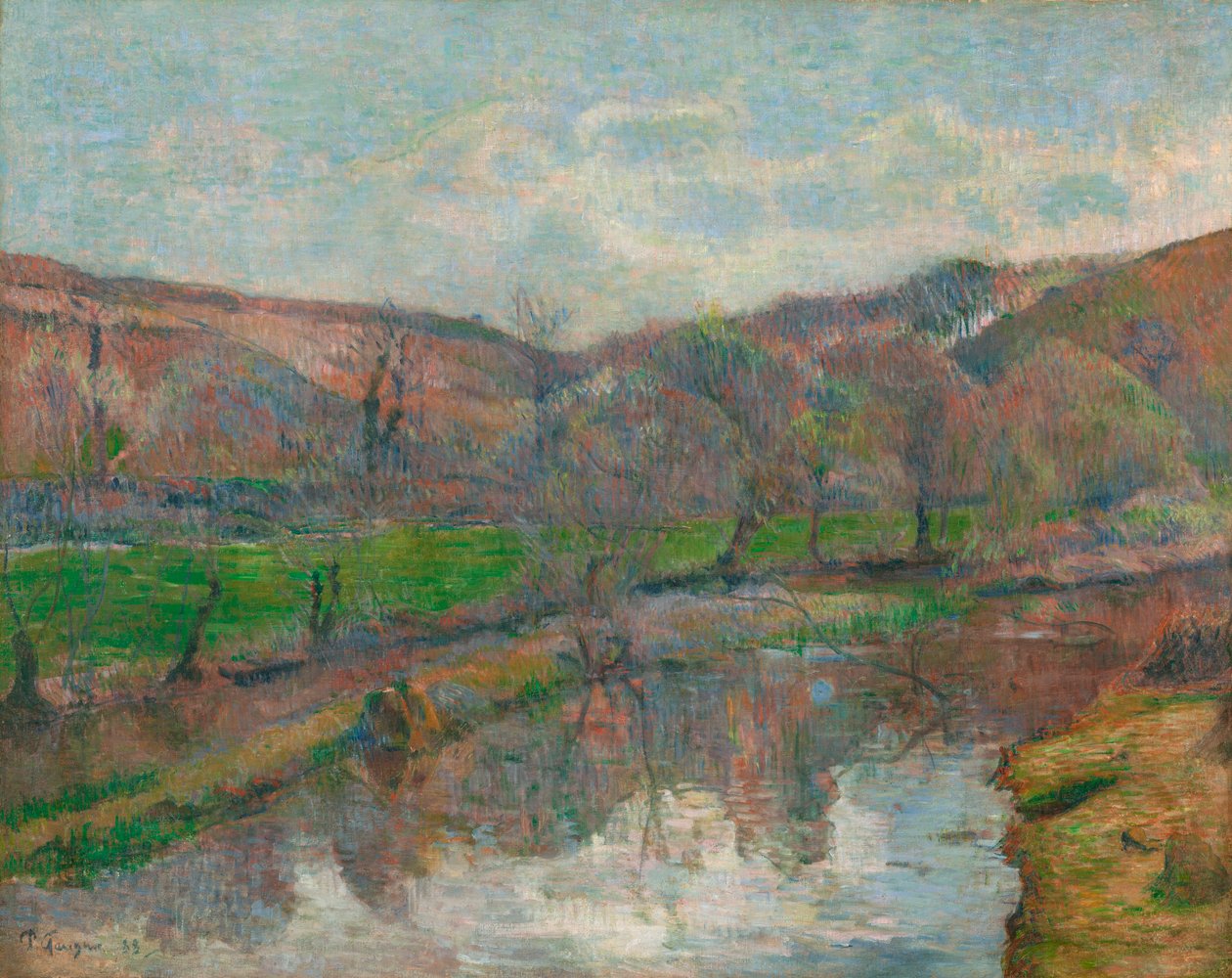 Bretagne landskab af Paul Gauguin