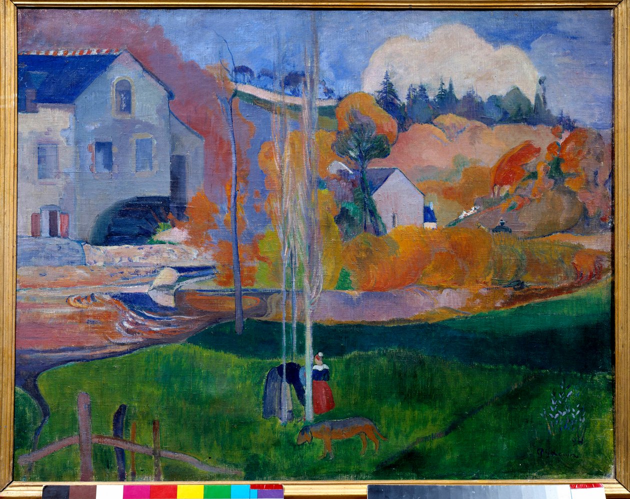 Landskab i Bretagne, møllen David (landskab i Bretagne, møllen David) Maleri af Paul Gauguin (1848-1903) af Paul Gauguin