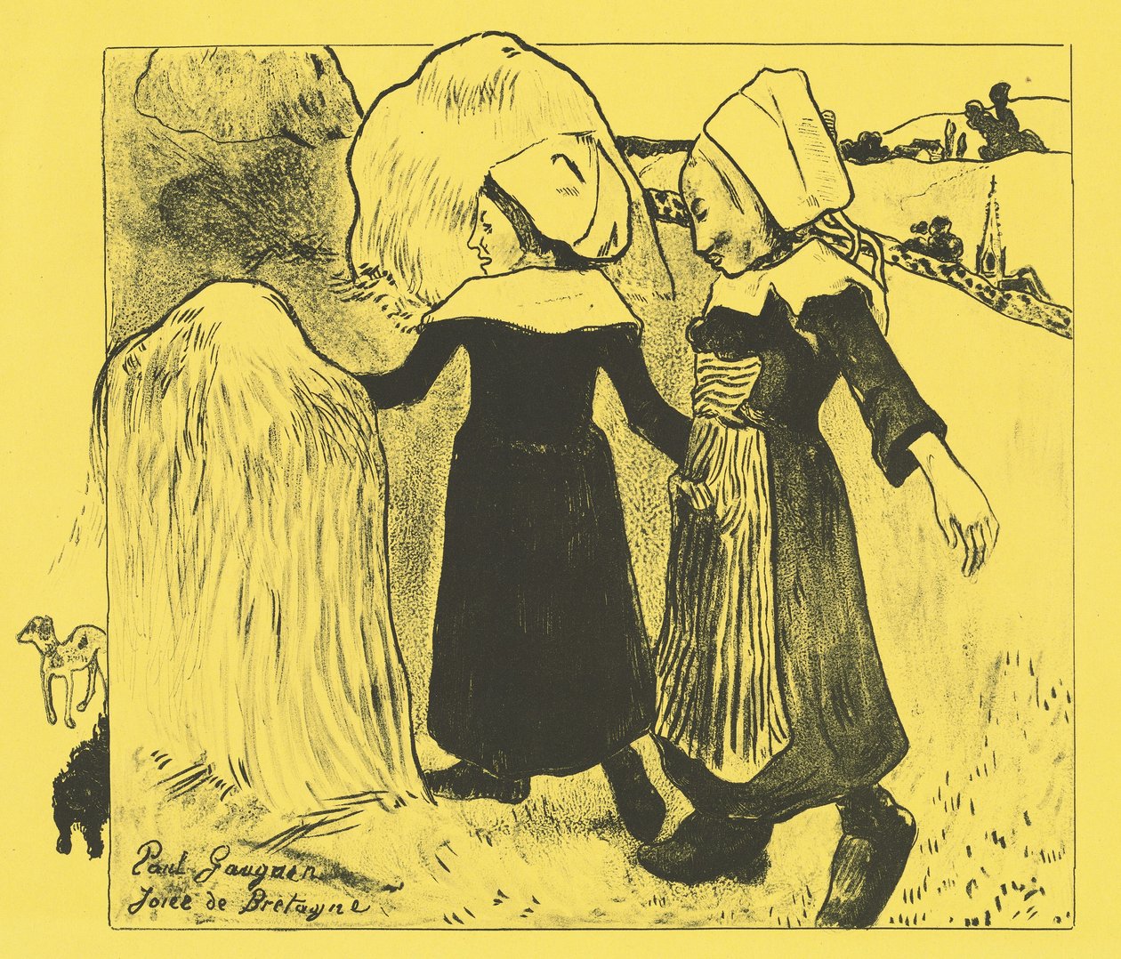 Fornøjelser ved Brittany Joies de Bretagne, 1889 af Paul Gauguin