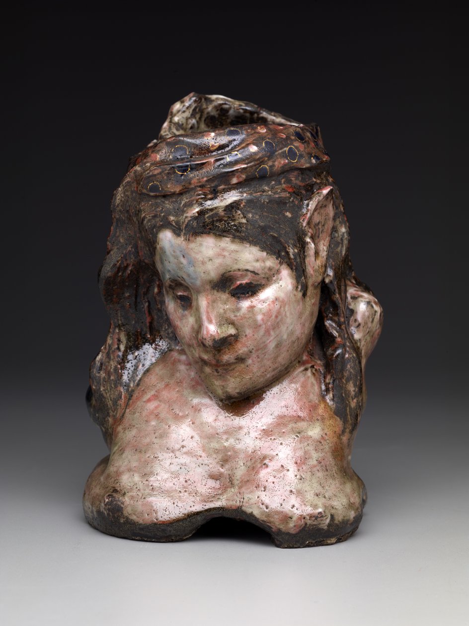 Portrætvase af Mme. Schuffenecker, ca. 1889-90 (glaseret stentøj) af Paul Gauguin