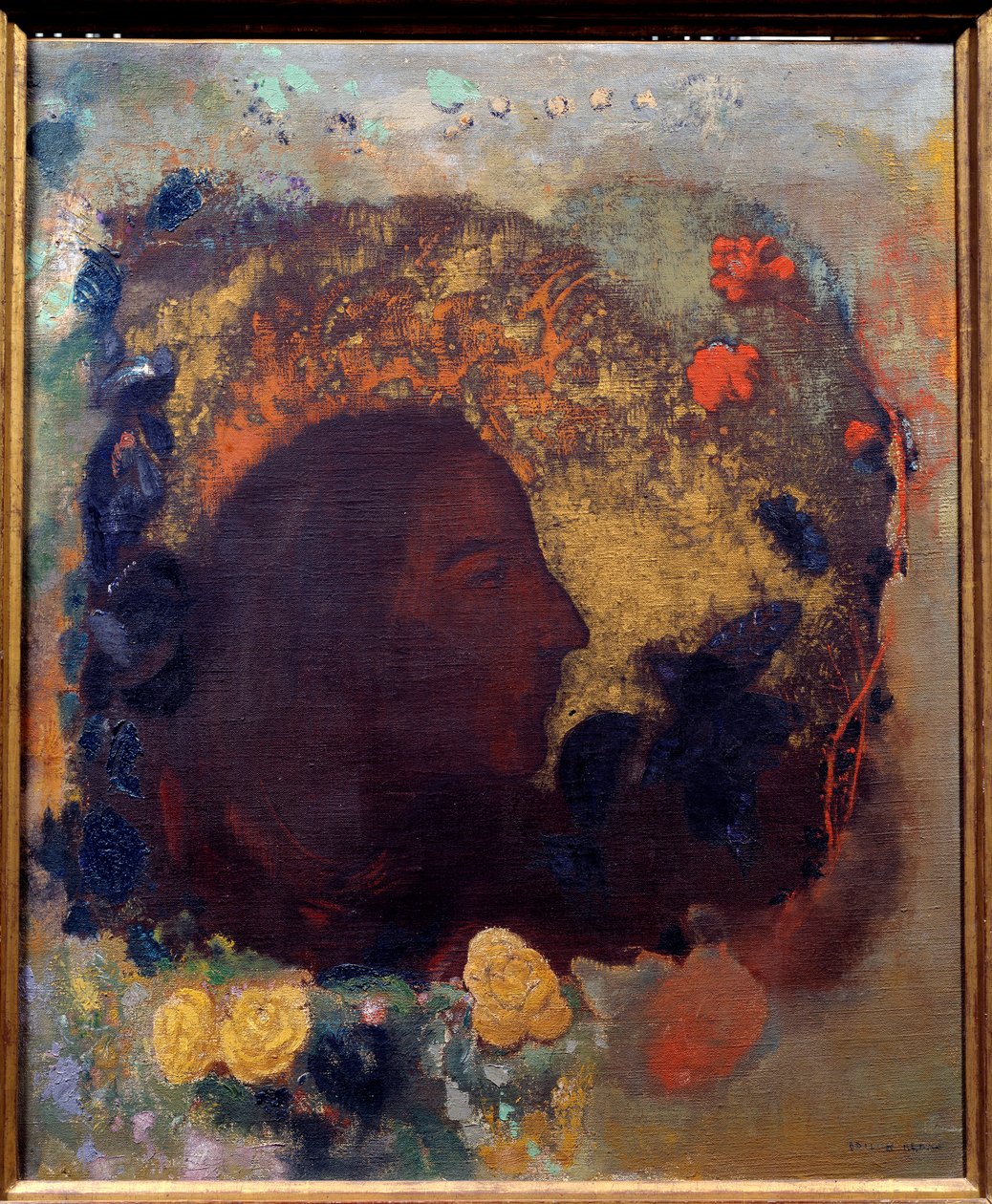 Portræt af Paul Gauguin (1848-1903). Maleri af Odilon Redon (1840-1916) af Paul Gauguin