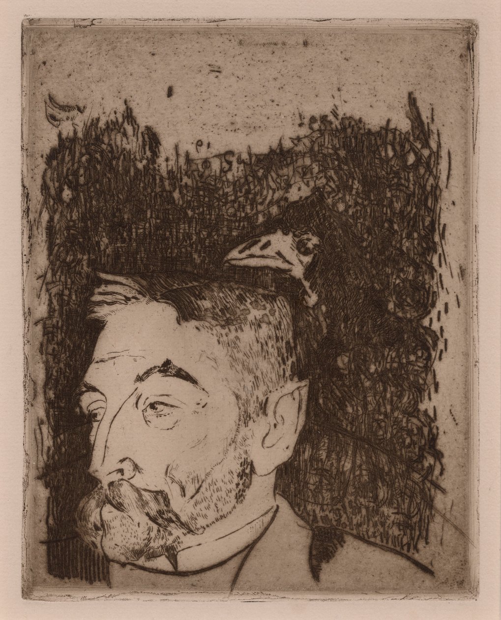 Portræt af Sat?fane Mallarm? af Paul Gauguin