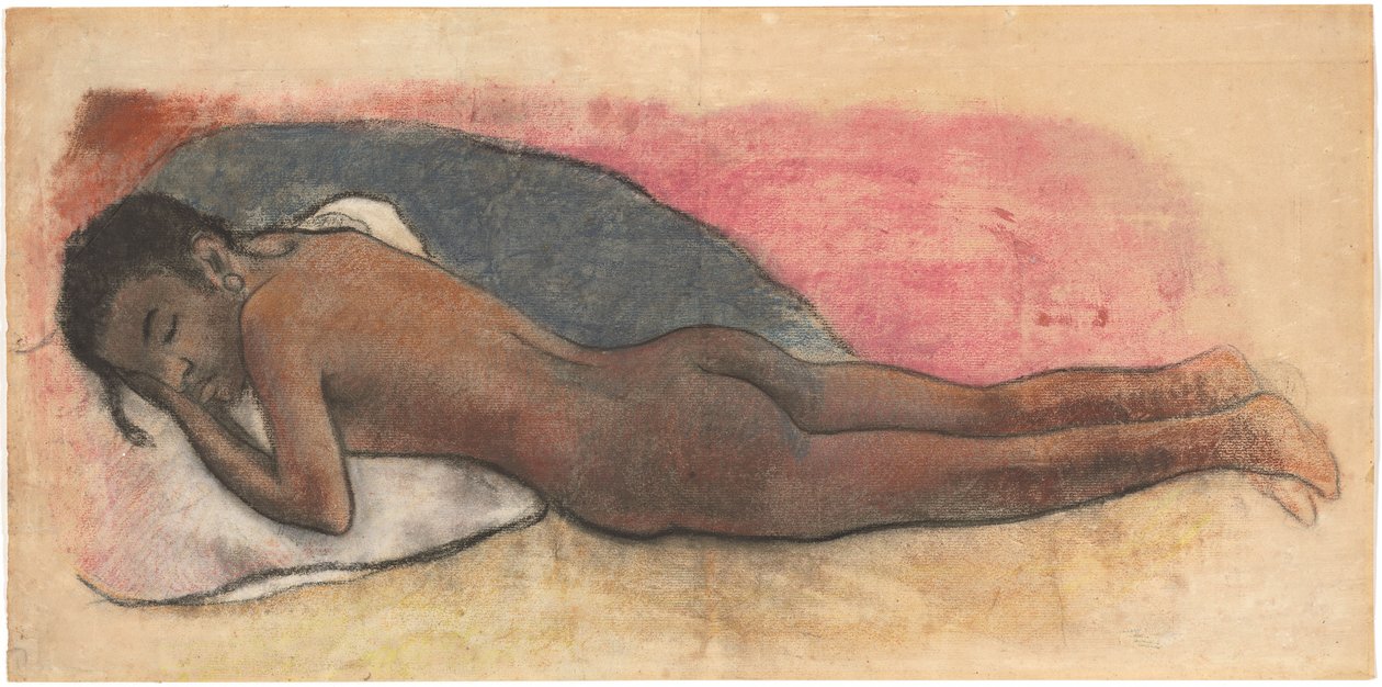 Liggende nøgen af Paul Gauguin