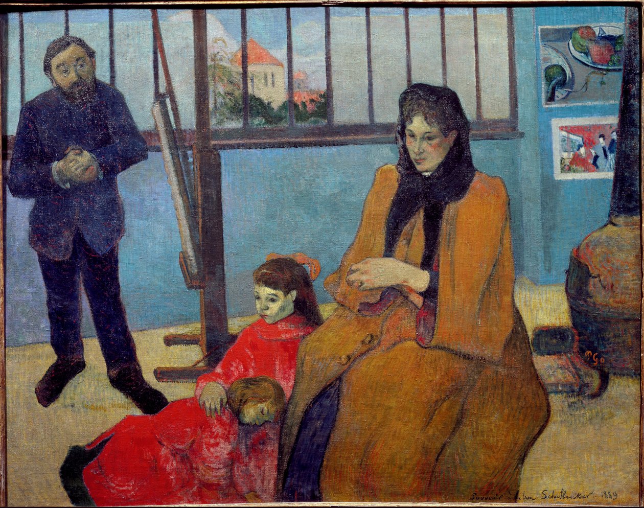 Schuffeneckers Værksted eller Schuffenecker-familien (olie på lærred af Paul Gauguin