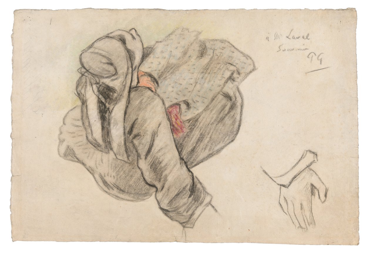 Siddende bretonsk kvinde af Paul Gauguin