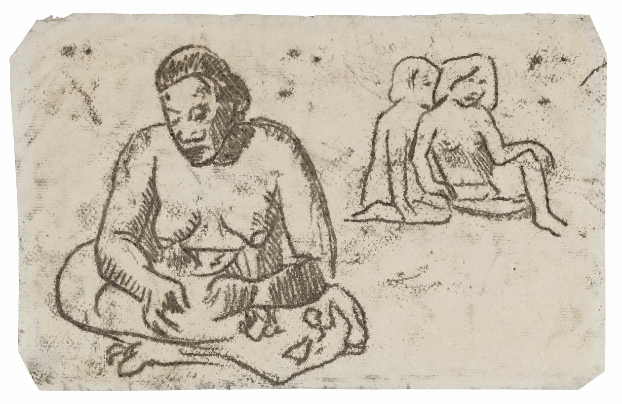Siddende kvinde (relateret til maleriet Sister of Charity) af Paul Gauguin
