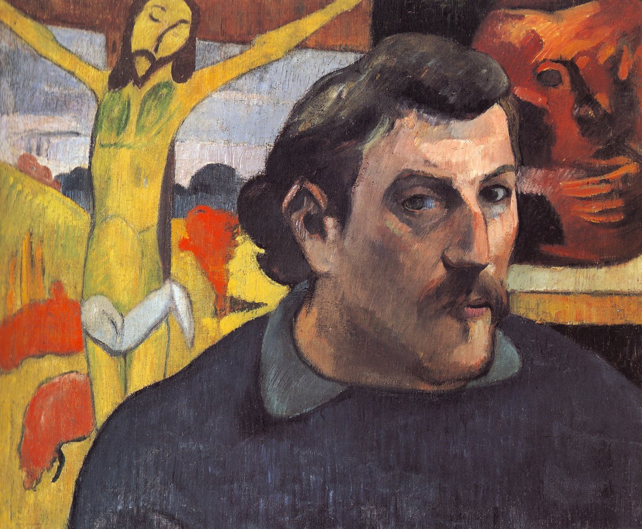 Selvportræt med den gule Kristus af Paul Gauguin