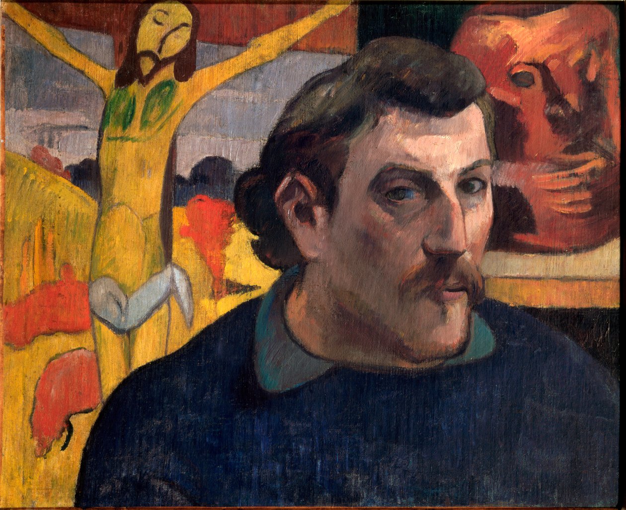 Selvportræt med den gule Kristus af Paul Gauguin