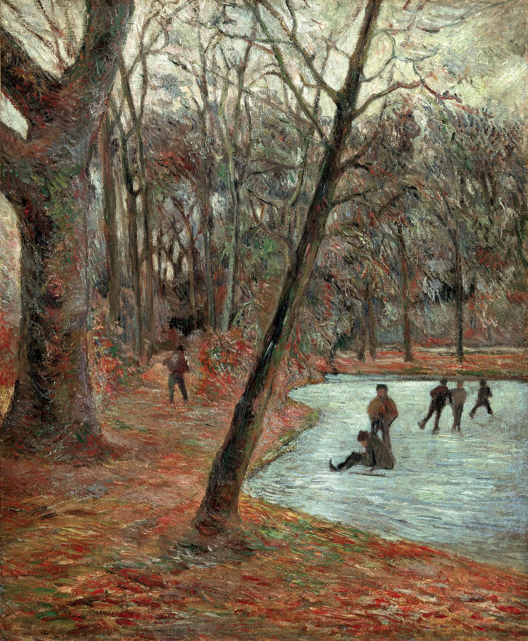 Skaters in the Frederiksberg Park par Gauguin, Paul Eugene Henri (1848-1903). Oil on canvas, size : 65x54 af Paul Gauguin