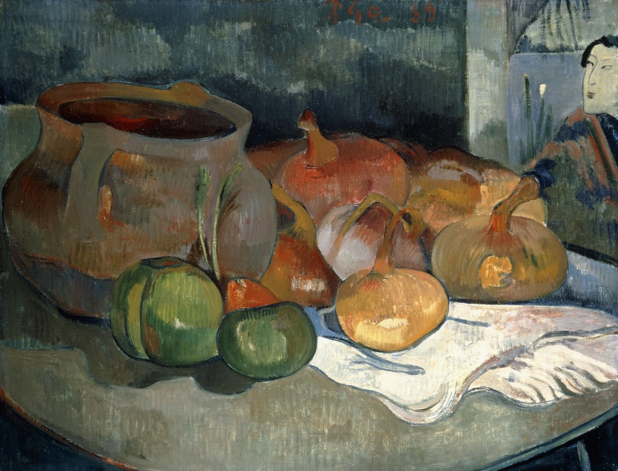 Stilleben med græskar, 1889 af Paul Gauguin
