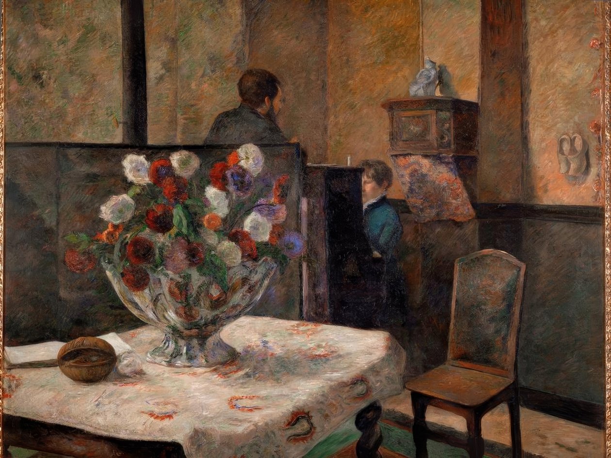 Stilleben med blomster af Paul Gauguin