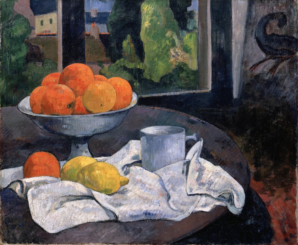 Stilleben med skål med frugt og citroner, ca. 1889-90 (olie på lærred) af Paul Gauguin