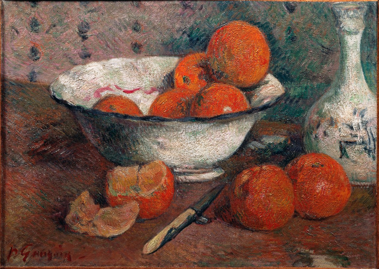 Stilleben med appelsiner af Paul Gauguin