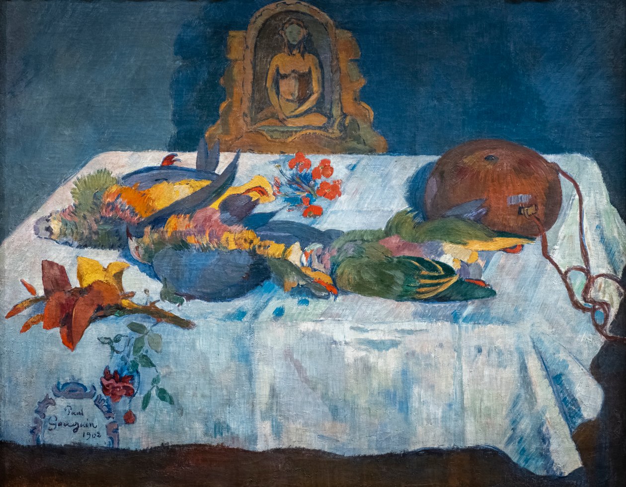 Stilleben med papegøjer af Paul Gauguin